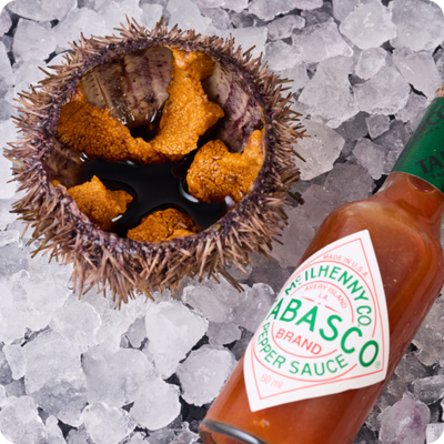 Еж с соусом понзу и табаско-0}