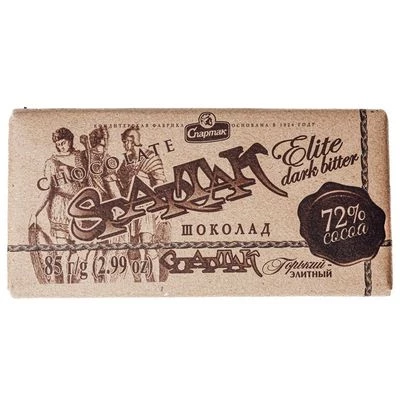 Шоколад Спартак горький Элитный 85г -0}