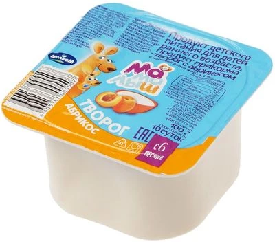 Творог для детей с абрикосом Мамалыш 4.2% жир. 100г-0}