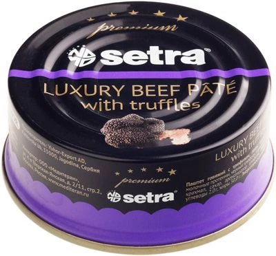 Паштет говяжий с трюфелем без консервантов Setra 100г-0}