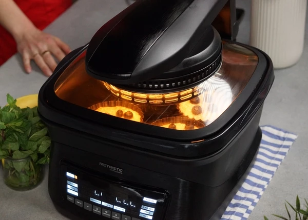Включить режим Bake 180 13 минут. Если ваши формы выше или больше, время приготовления нужно увеличить. 