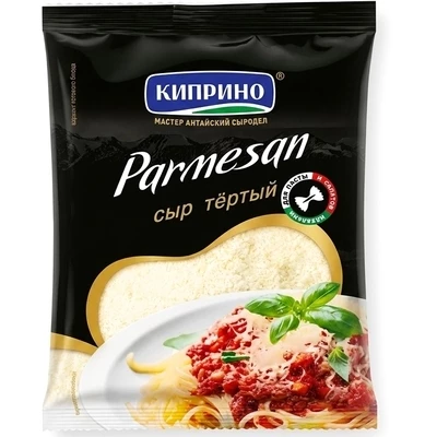 Сыр твердый Пармезан тертый 45% жир. Киприно 90г-0}