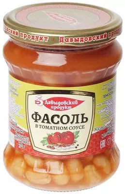 Фасоль в томатном соусе Давыдовский продукт 470г - купить в Москве по ...