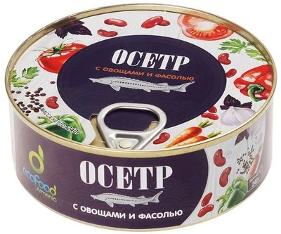 Осетр с овощами и фасолью кусок 240г-0}