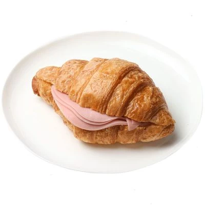 Круассан с ветчиной из мяса индейки и плавленым сыром Деликатеска 120г-0}