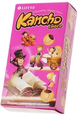 Печенье Канчо с шоколадной начинкой Lotte 42г -0}