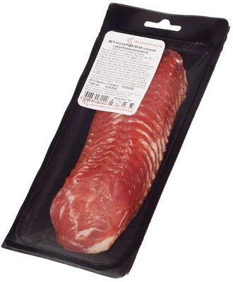 Ветчина нарезка сыровяленая полусухая 100г-1}