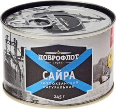 Сайра тихоокеанская натуральная Доброфлот 245г