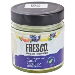 Мусс творожный Банан-клубника-голубика FresCo 125г