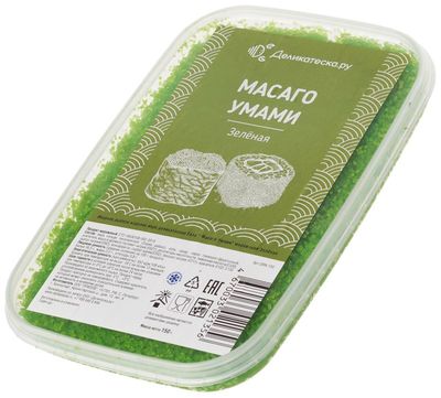 Икра Масаго умами зеленая замороженная Деликатеска 150г-1}