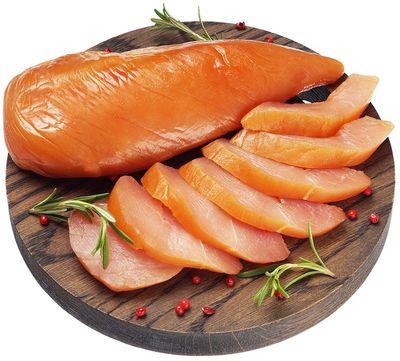 Грудка куриная Мясное раздолье сырокопченая ~450г-0}
