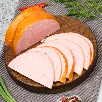 Колбаса вареная со шпиком Деликатеска ~400г-1}
