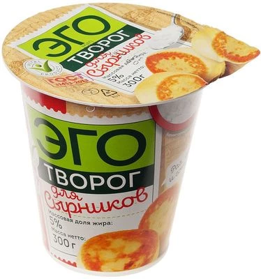 Творог Эго для сырников 5% жир. 300г-0}