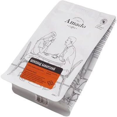 Кофе AMADO Баварский шоколад зерновой 200г-1}