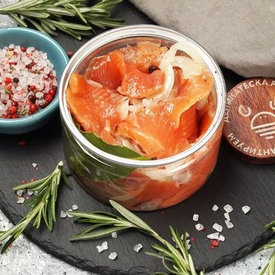 Сугудай из кеты филе-ломтики слабосоленые в масле от Шефа 150/50 г-0}