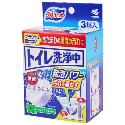 Таблетки Bluelet Bowl Cleaning Tablets для очищения сливного отверстия унитаза Япония 3шт-0}
