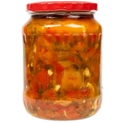 Перец в масле с чесноком и зеленью по домашнему рецепту 680г