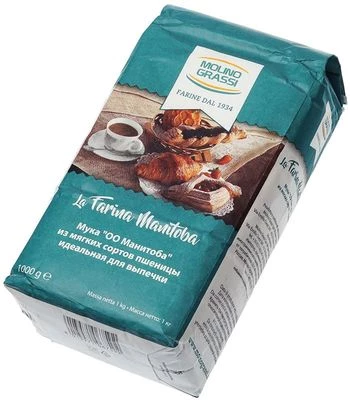 Пшеничная мука из мягких сортов пшеницы 00 Манитоба Molino Grassi 1кг-1}