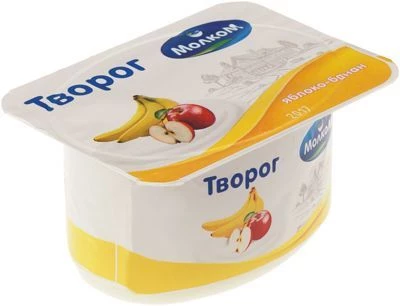 Творог Яблоко-банан 6% жир., 125г-0}