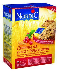Галеты из овса с брусникой 300г