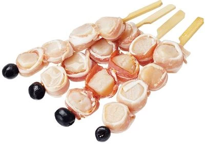 Шашлык из гребешка в беконе 300г-0}