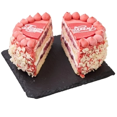 Бенто-торт Брусничный с белым шоколадом Поздравляем! 385г -1}