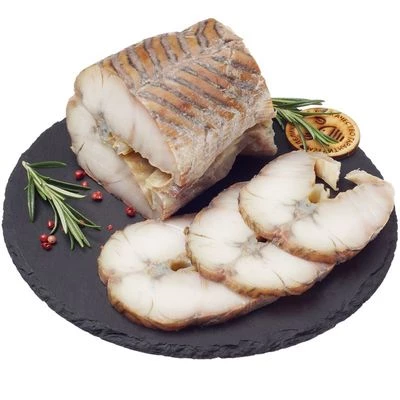 Осетр горячего копчения кусок без кожи ~400г-0}