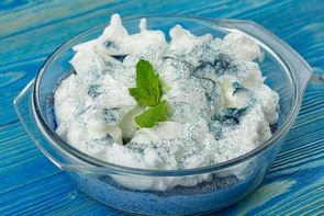 Десерт кокосовый с чиа и синим чаем Матча