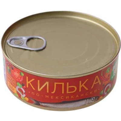 Килька по-мексикански обжаренная в томатном соусе Вкусные консервы 240г-0}