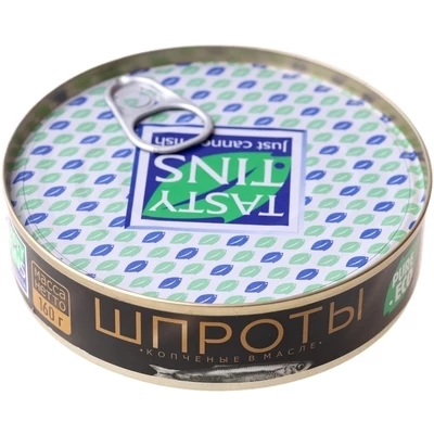 Шпроты копченые в масле Tasty Tins 160г-0}