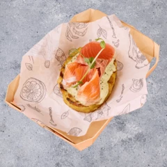 Хашбраун с лососем 