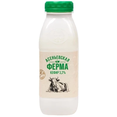 Кефир 3.2% жир. Асеньевская ферма 330г -0}