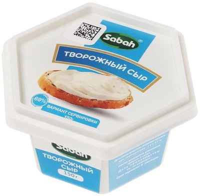 Крем-сыр мягкий Творожный Sabah 69% жир. 150г-0}