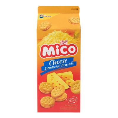 Печенье-сендвич со вкусом сыра Tiny Mico 118г-0}