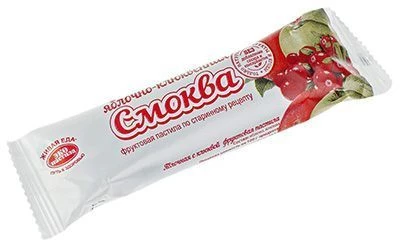 Смоква яблочно-клюквенная эко фруктовая пастила 30г-0}