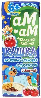 Кашка молочно-злаковая с вишней 2.5% жир. для детей с 6 месяцев ...