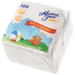 Салфетки однослойные Мягкий знак 100шт
