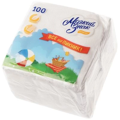 Салфетки однослойные Мягкий знак 100шт-0}