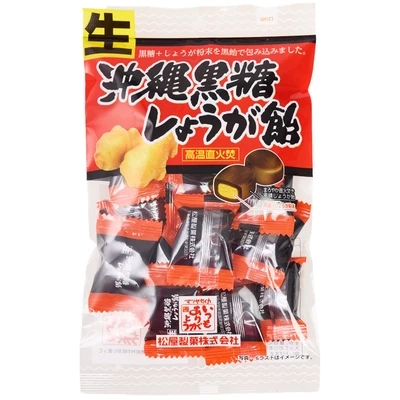 Карамель Okinawa Kokutou Ginger Matsuya с имбирем Япония 120г-0}