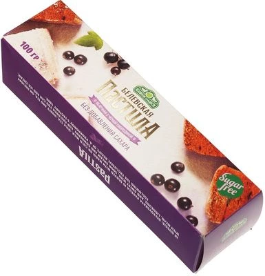 Пастила Белевская яблочная с черной смородиной без сахара 100г-1}