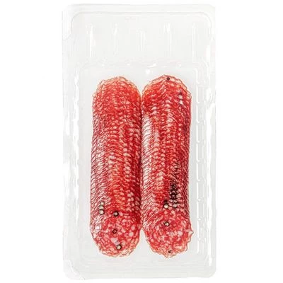 Колбаса сырокопченая полусухая Салями с перцем нарезка Деликатеска 100г-1}