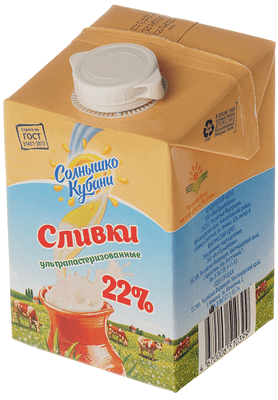 Сливки ультрапастеризованные 22% жир., 500мл - купить в Москве по ...