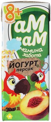 Йогурт питьевой персик 2,5% жир., 210г