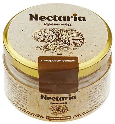 Крем-мед натуральный с кедровым орехом 250г-0}