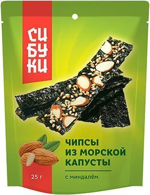 Чипсы с миндалем Сибуки 25г -0}