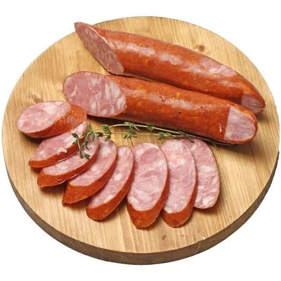 Колбаса полукопченая Краковская Деликатеска ~450г-0}