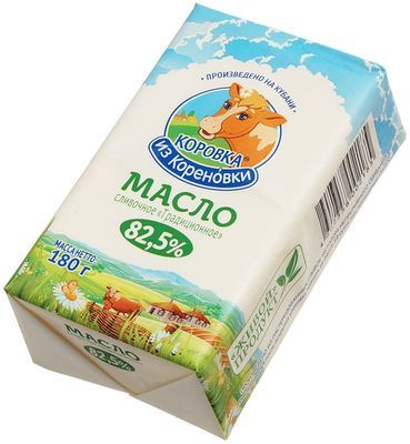 Масло сливочное Коровка из Кореновки 82,5% жир., 180г - купить в Москве ...