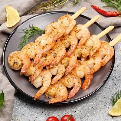 Шашлычки из креветок маринованные от Шефа ~300г-0}