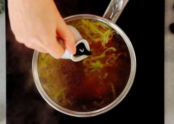 Добавить соевый соус. 
