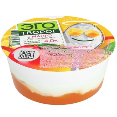 Творог Эго со сливками и манго 140г-0}